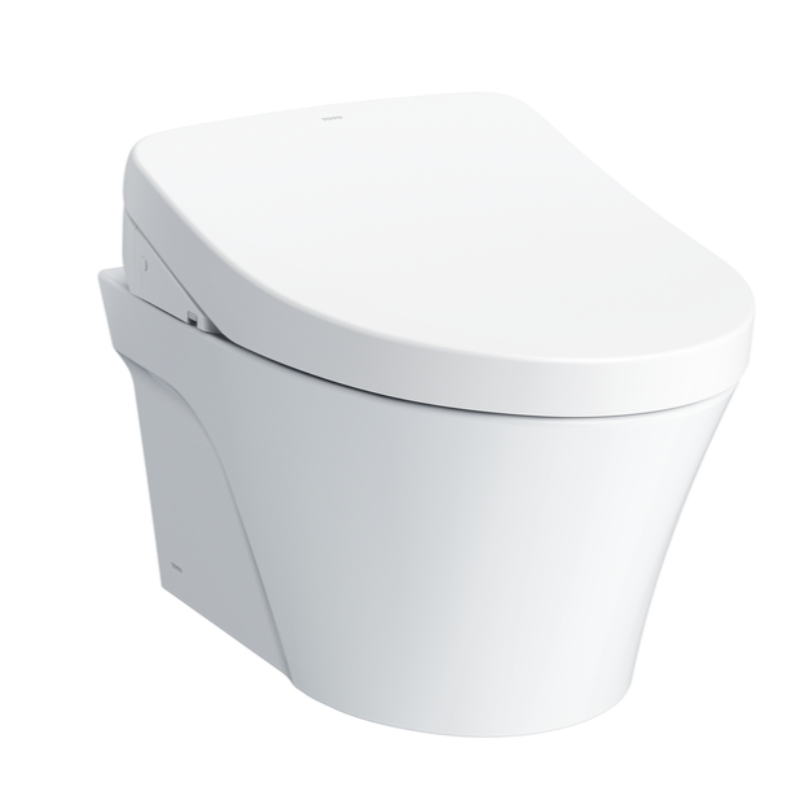 TOTO, TOTO AP Elongierte Washlet+ S550e Wandhängende Toilette mit automatischer Spülung, 1,28GPF & 0,9GPF - CWT4263056CMFGA