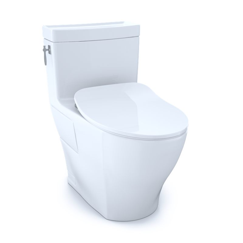 TOTO, TOTO Aimes Slim Verlängerter SoftClose Sitz Einteilige Hocheffizienz-Toilette, 1,28 GPF - MS626234CEFG