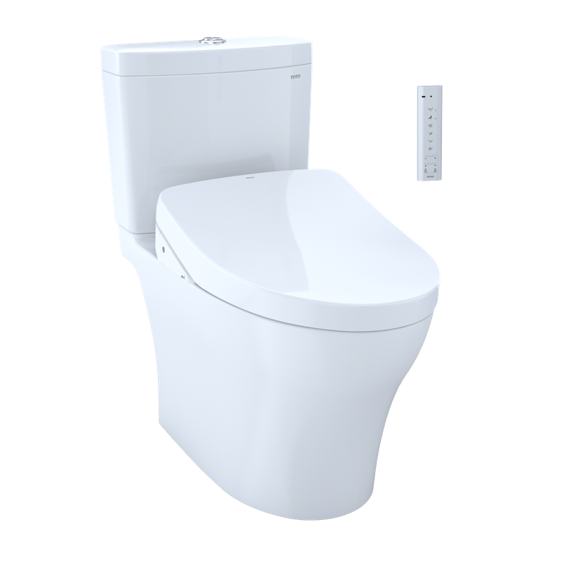 TOTO, TOTO Aquia IV 1G Elongierte Washlet+ S500e Zweiteilige Toilette mit Doppelspülung, 1,0 & 0,8 GPF - MW4463046CUMG