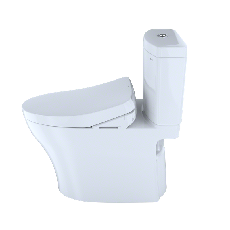 TOTO, TOTO Aquia IV 1G Elongierte Washlet+ S500e Zweiteilige Toilette mit Doppelspülung, 1,0 & 0,8 GPF, Universalhöhe - MW4463046CUMFG