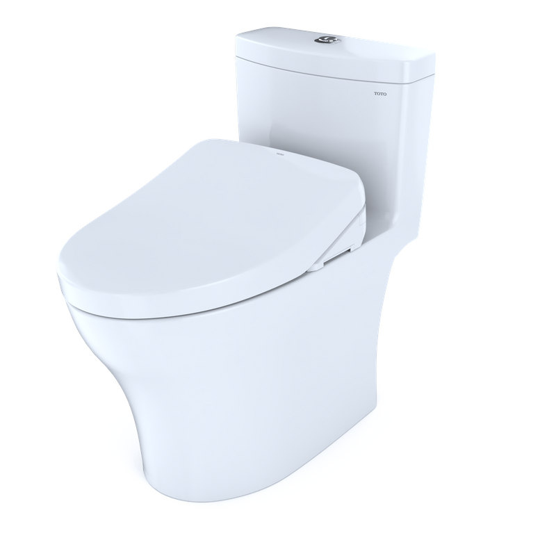 TOTO, TOTO Aquia IV 1G Verlängerte Schüssel, Washlet+ S500E Einteilige Toilette mit Doppelspülung, 1,0 & 0,8 GPF, Universalhöhe - MW6463046CUMFG