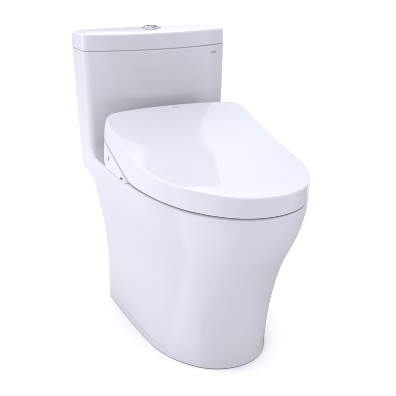 TOTO, TOTO Aquia IV 1G Verlängerte Schüssel, Washlet+ S500E Einteilige Toilette mit Doppelspülung, 1,0 & 0,8 GPF, Universalhöhe - MW6463046CUMFG