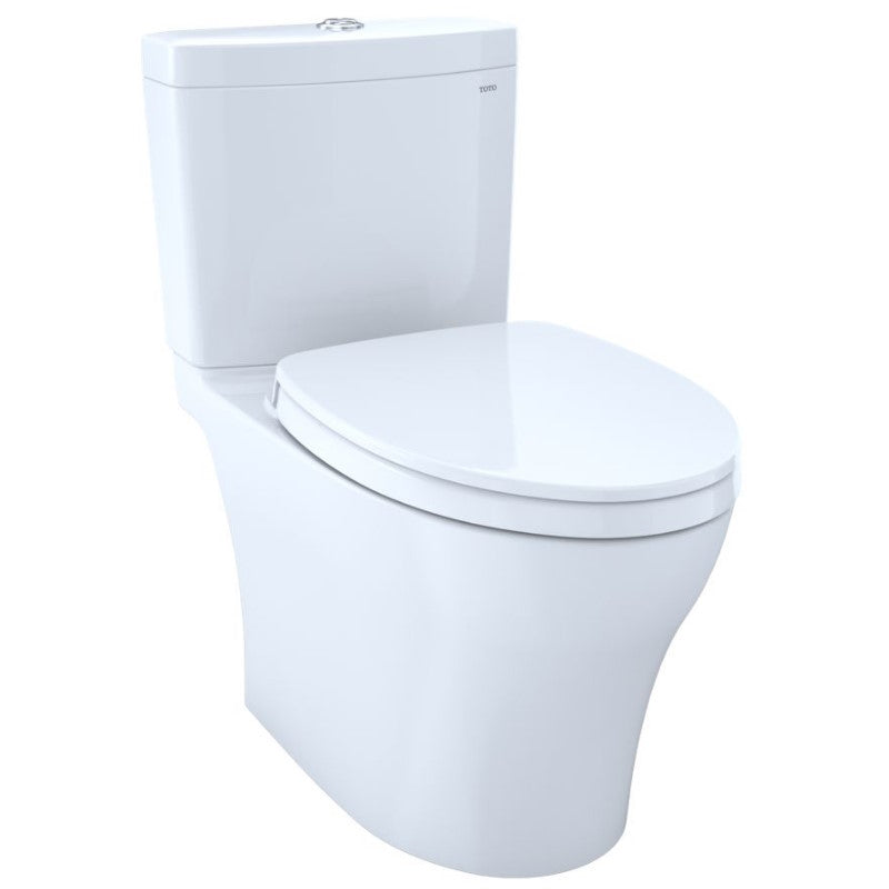 TOTO, TOTO Aquia IV 1G Verlängerte Schüssel mit SoftClose Sitz, Doppelspülung Zweiteilige Toilette 1,0 & 0,8 GPF, Universalhöhe, Washlet+ kompatibel - MS446124CUMF