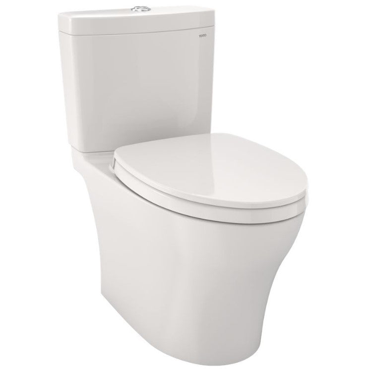 TOTO, TOTO Aquia IV 1G Verlängerte Schüssel mit SoftClose Sitz, Doppelspülung Zweiteilige Toilette 1,0 & 0,8 GPF, Washlet+ kompatibel - MS446124CUMG