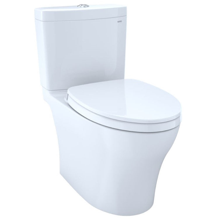 TOTO, TOTO Aquia IV 1G Verlängerte Schüssel mit SoftClose Sitz, Doppelspülung Zweiteilige Toilette 1,0 & 0,8 GPF, Washlet+ kompatibel - MS446124CUMG