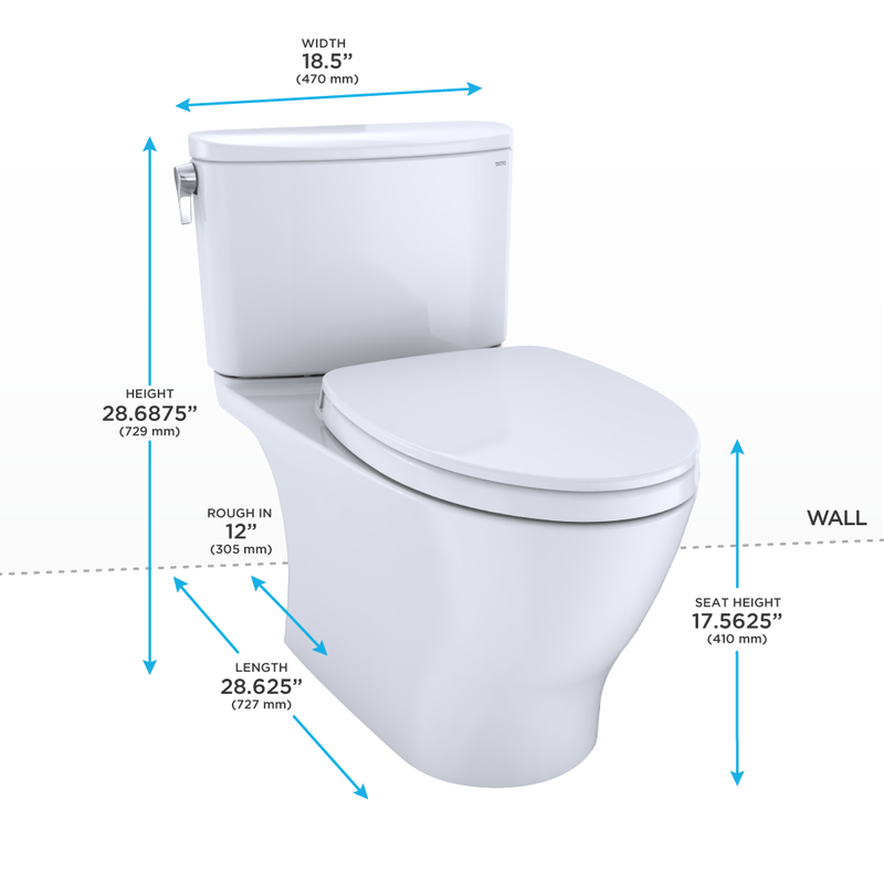 TOTO, TOTO Nexus Elongiert 1,28 gpf Zweiteilige Toilette in Bone